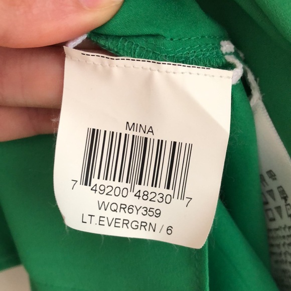 BCBG MAXAZRIA One Shoulder Green Dress Size 06 - Picture 12 of 14